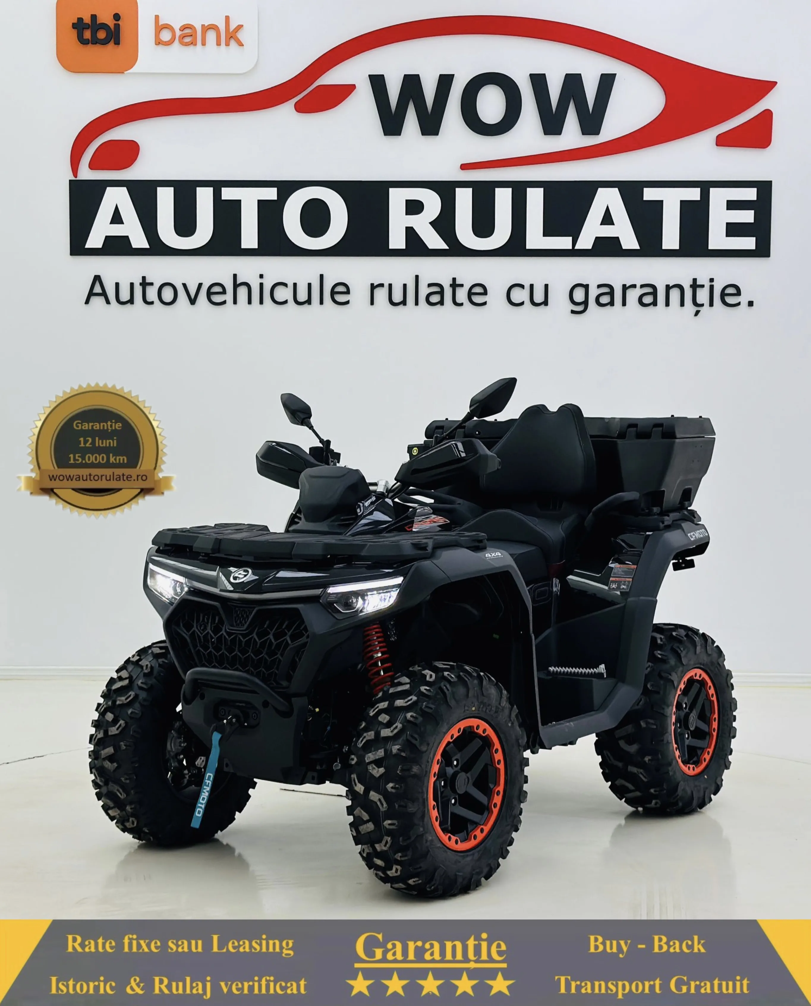 ATV CF MOTO X10 1000 CMR 2024 4x4 NOU 0 KM GARANTIE Rate Avans 0 Doar Cu Buletinul 2024 - WOW Auto Rulate