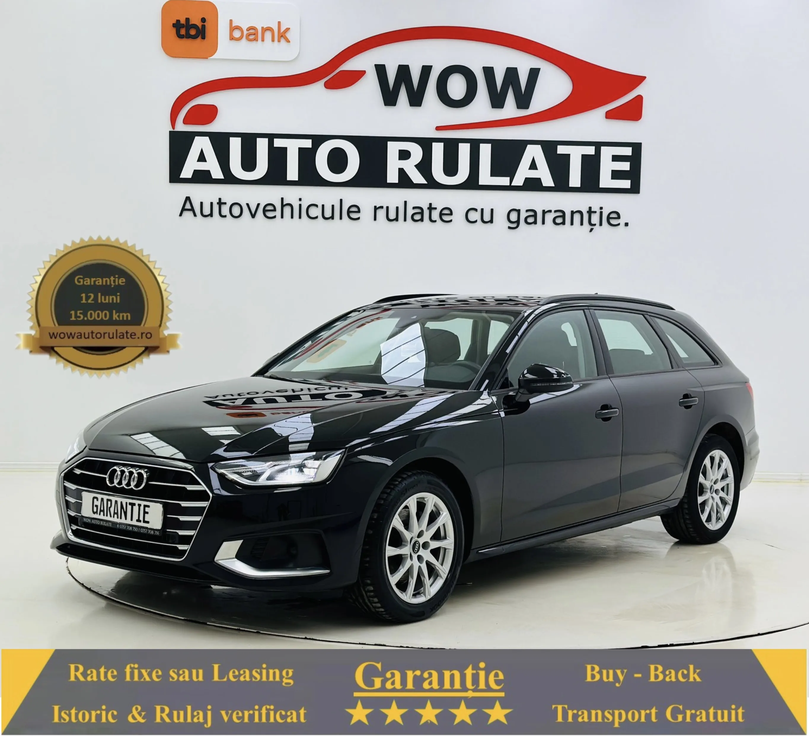 AUDI A4 B9 2021 2.0D E6 GARANTIE Rate Avans 0 Doar Cu Buletinul 2021 - WOW Auto Rulate