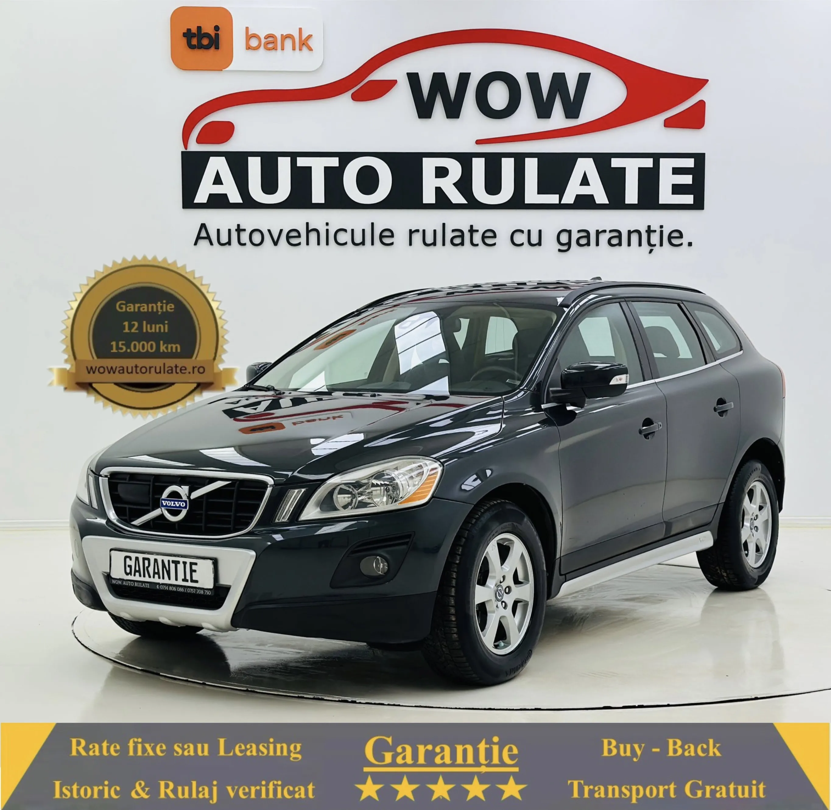VOLVO XC60 2010 4x4 D5 2.4D E5 GARANTIE Rate Avans 0 Doar Cu Buletinul 2010 - WOW Auto Rulate