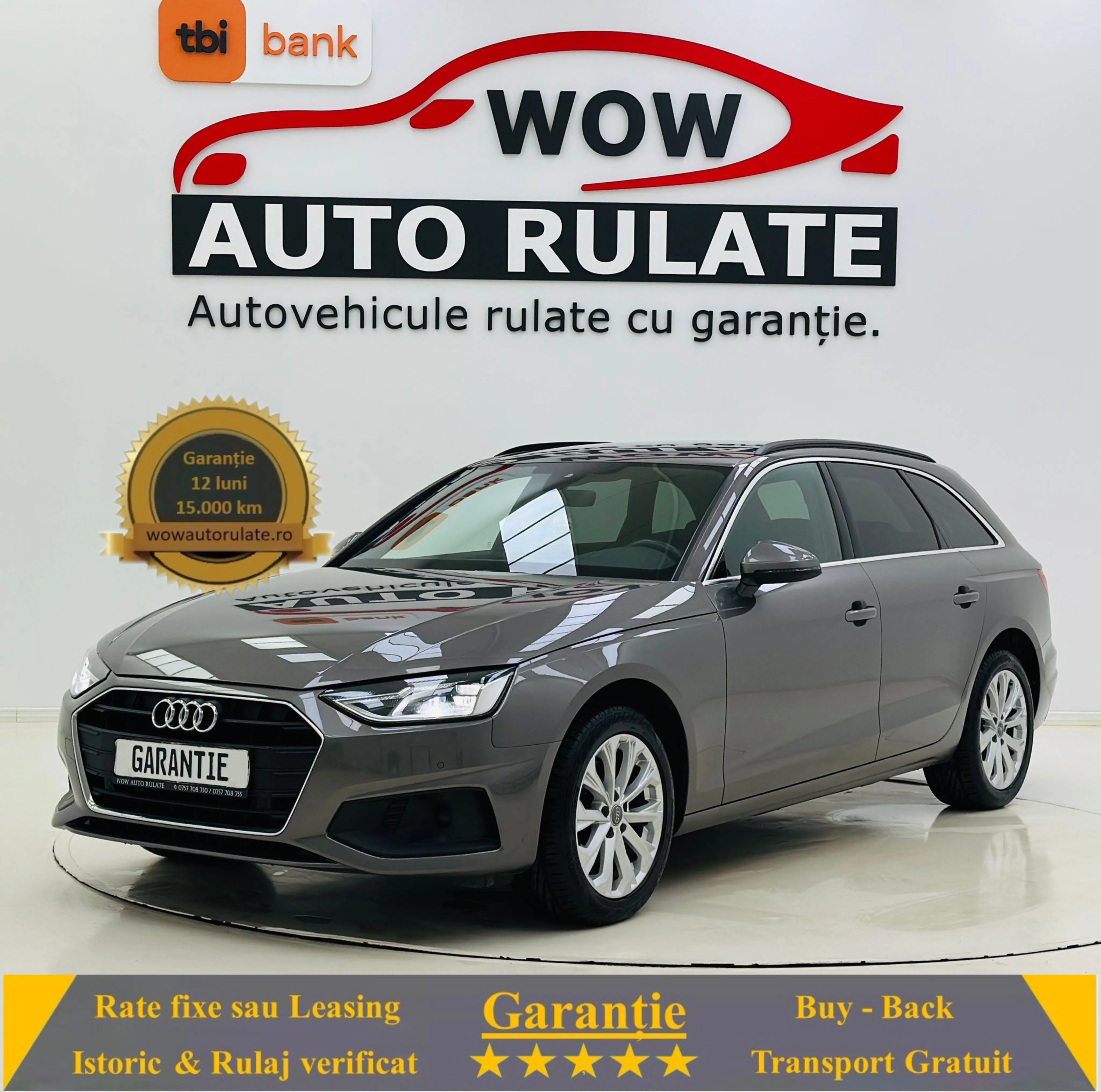 AUDI A4 2019 2.0D Automat E6 GARANTIE Rate Avans 0 Doar Cu Buletinul 2019 - WOW Auto Rulate