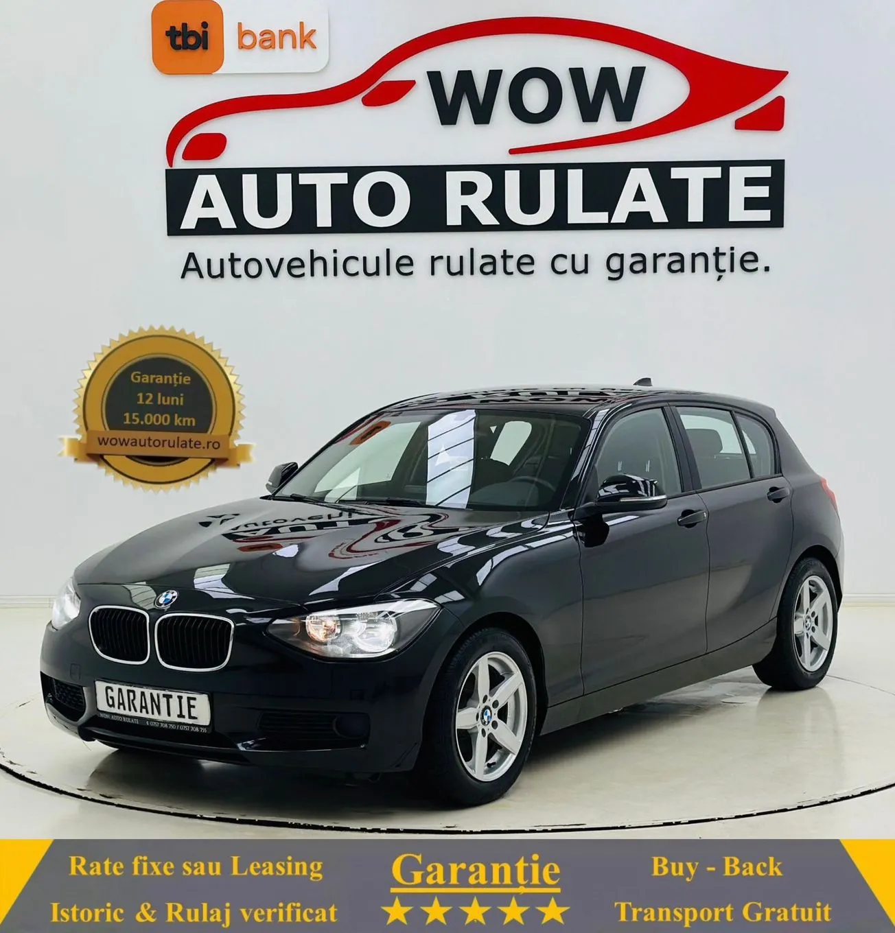 BMW Seria-1 2013 1.6D E5 GARANTIE 12 LUNI Rate Avans 0 Doar cu Buletinul 2013 - WOW Auto Rulate