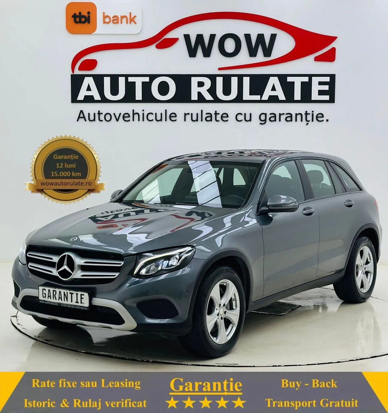 MERCEDESBENZ Glc 2018 2.2D E6 GARANTIE 12 LUNI Rate Avans 0 Doar cu Buletinul 2018 - WOW Auto Rulate