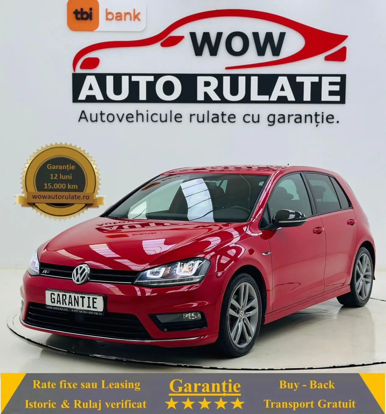 VOLKSWAGEN GOLF 2016 1.2I E6 GARANTIE 12 LUNI Rate Avans 0 Doar cu Buletinul 2016 - WOW Auto Rulate