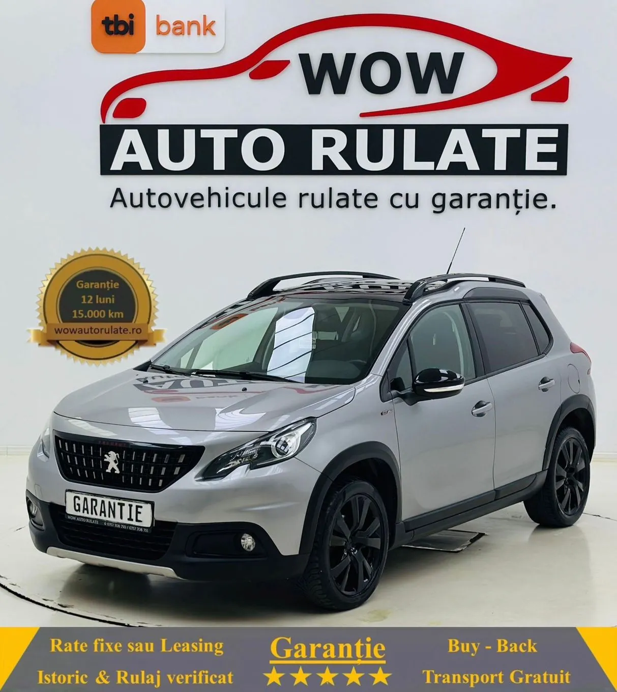 PEUGEOT 2008 2018 1.6D E6 GARANTIE 12 LUNI Rate Avans 0 Doar cu Buletinul 2018 - WOW Auto Rulate