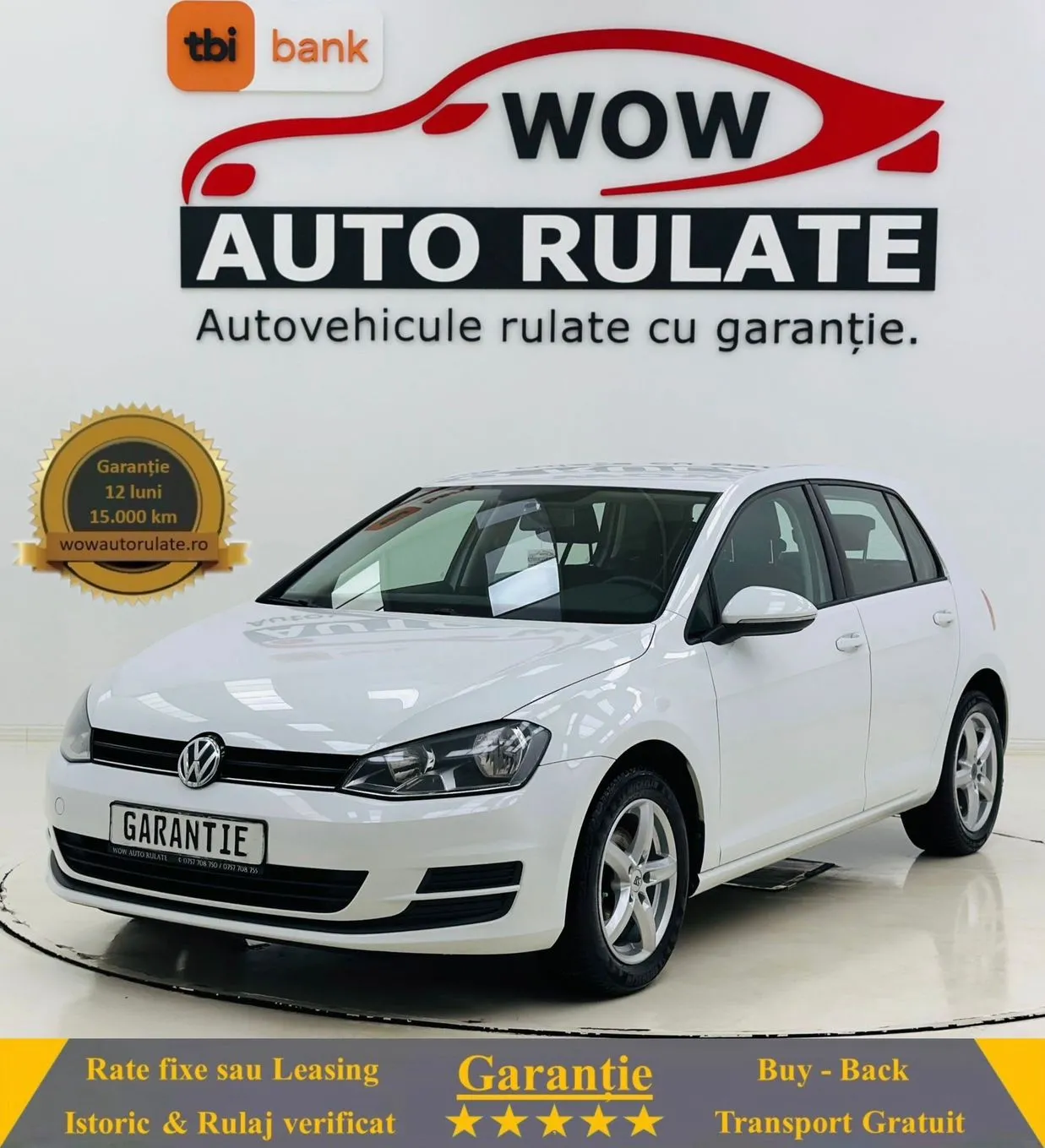 VOLKSWAGEN GOLF 2014 1.2i E5 GARANTIE 12 LUNI RATE Avans 0 Doar cu Buletinul 2014 - WOW Auto Rulate