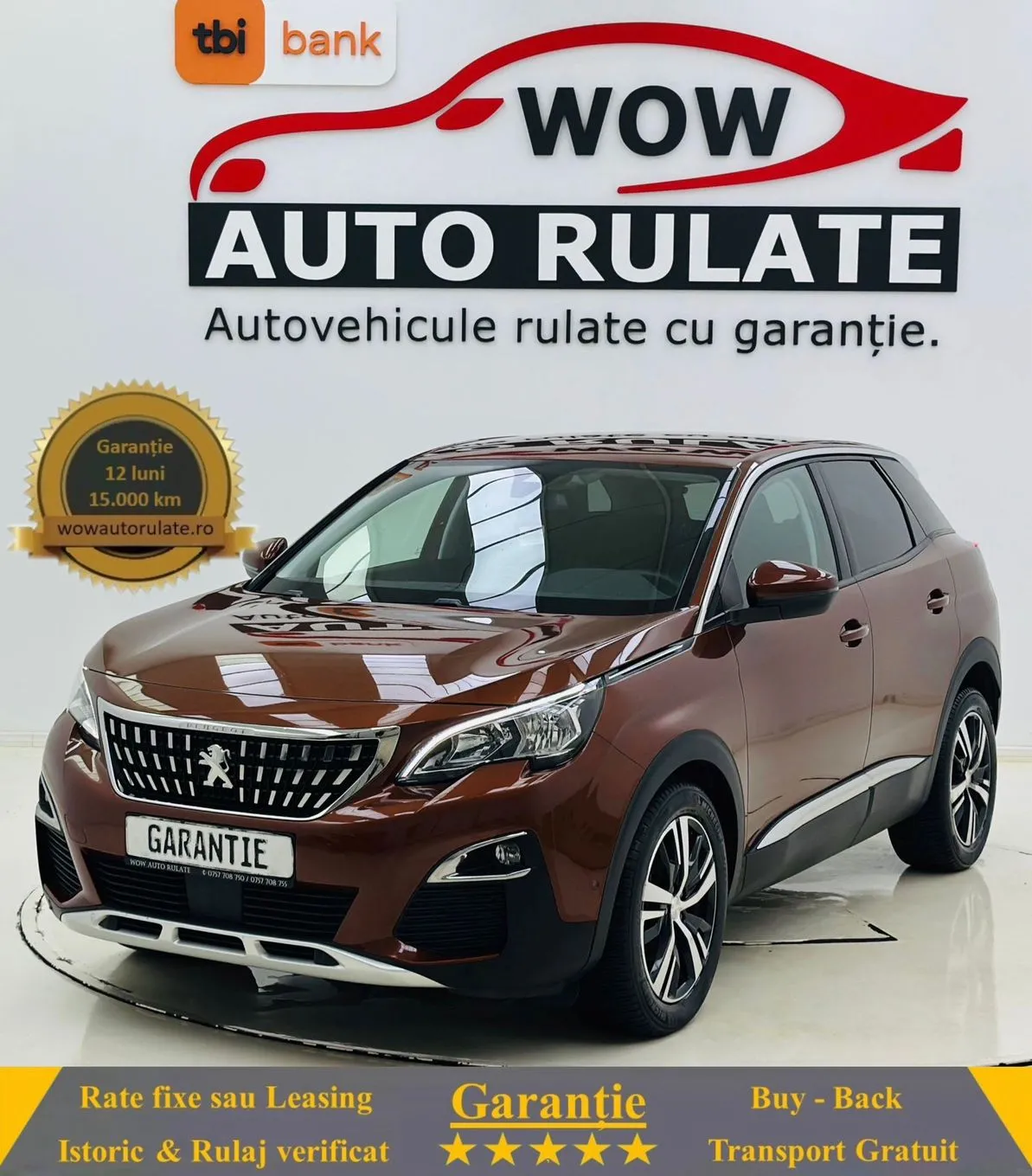 PEUGEOT 3008 2017 1.2I E6 GARANTIE 12 LUNI Rate Avans 0 Doar cu Buletinul 2017 - WOW Auto Rulate