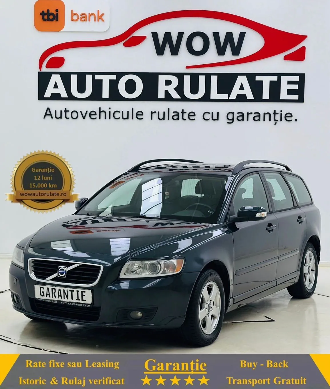 VOLVO V50 2009 1.6D E5 GARANTIE 12 LUNI Rate Avans 0 Doar cu Buletinul 2009 - WOW Auto Rulate