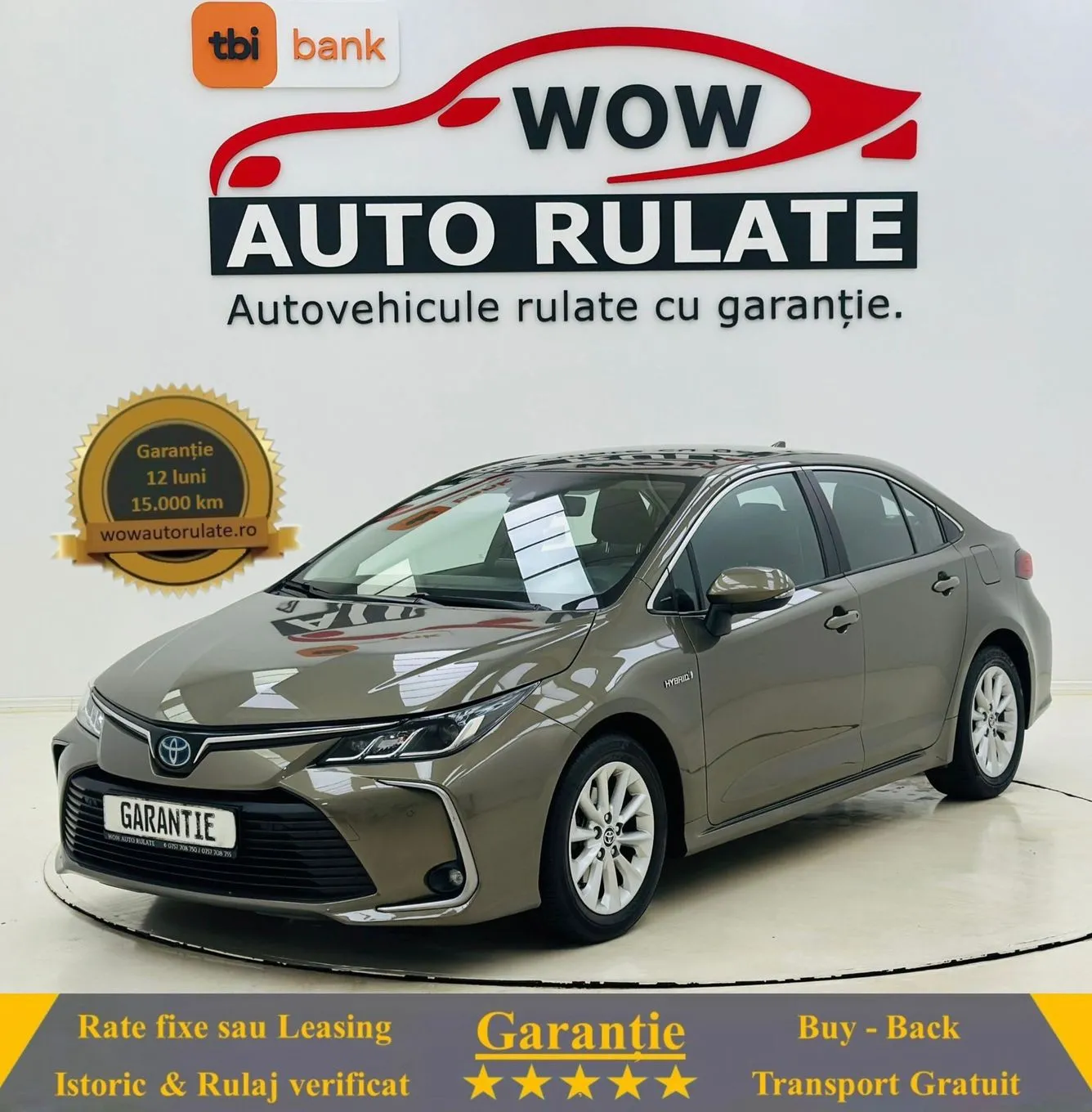 TOYOTA COROLLA 2021 1.8I E6 GARANTIE 12 LUNI Rate Avans 0 Doar cu Buletinul 2021 - WOW Auto Rulate
