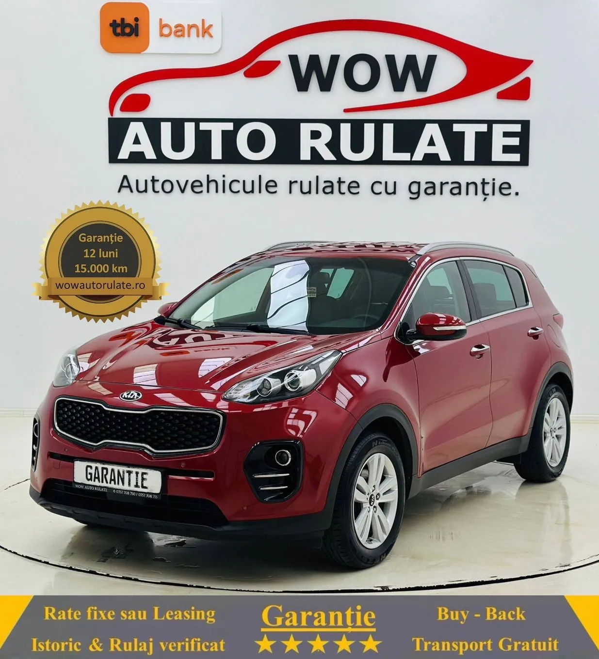 KIA SPORTAGE 2016 1.7D E6 GARANTIE 12 LUNI Rate Avans 0 Doar cu Buletinul 2016 - WOW Auto Rulate