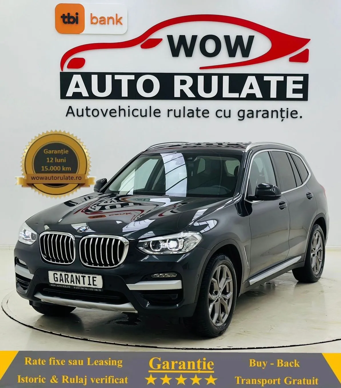 BMW X3 2021 2.0D E6 GARANTIE 12 LUNI Rate Avans 0 Doar cu Buletinul 2021 - WOW Auto Rulate