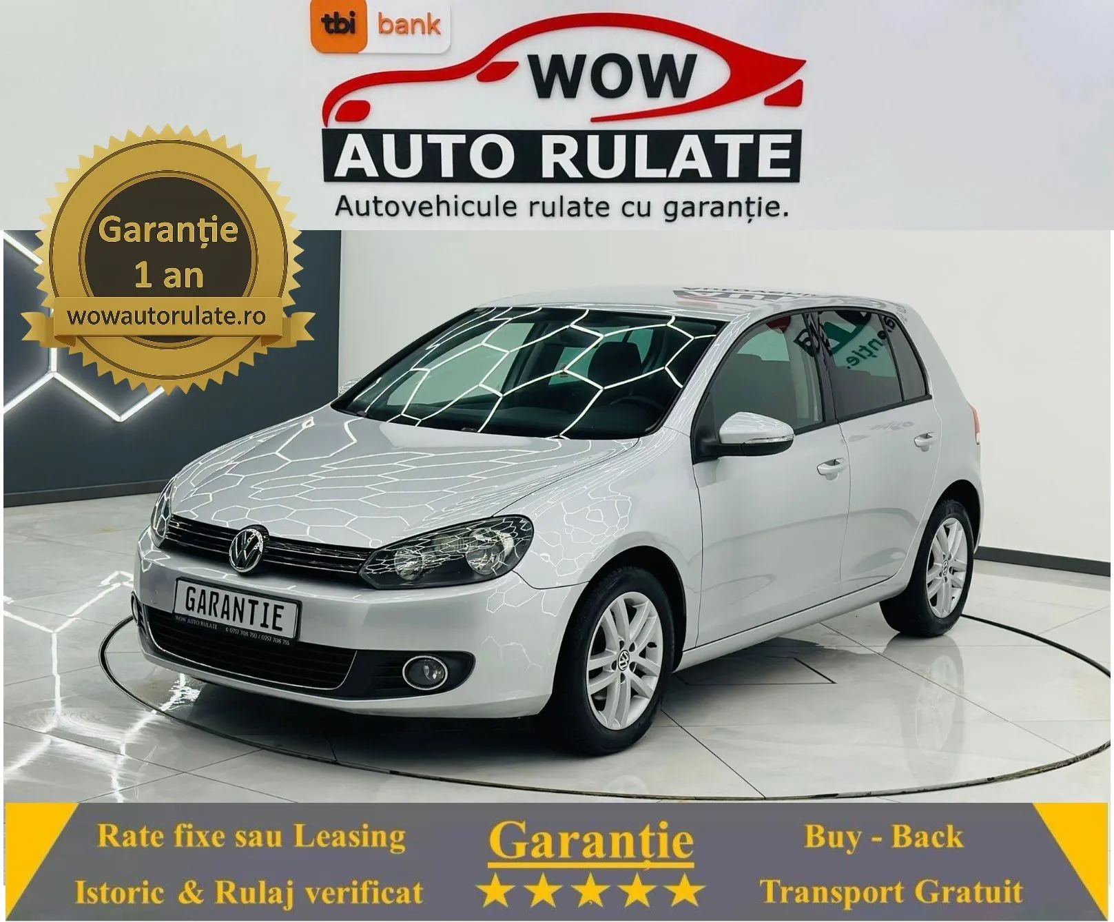 VOLKSWAGEN GOLF 2010 1.6i + GPL Garantie 12 Luni rate Avans 0 Doar Cu Buletinul 2010 - WOW Auto Rulate