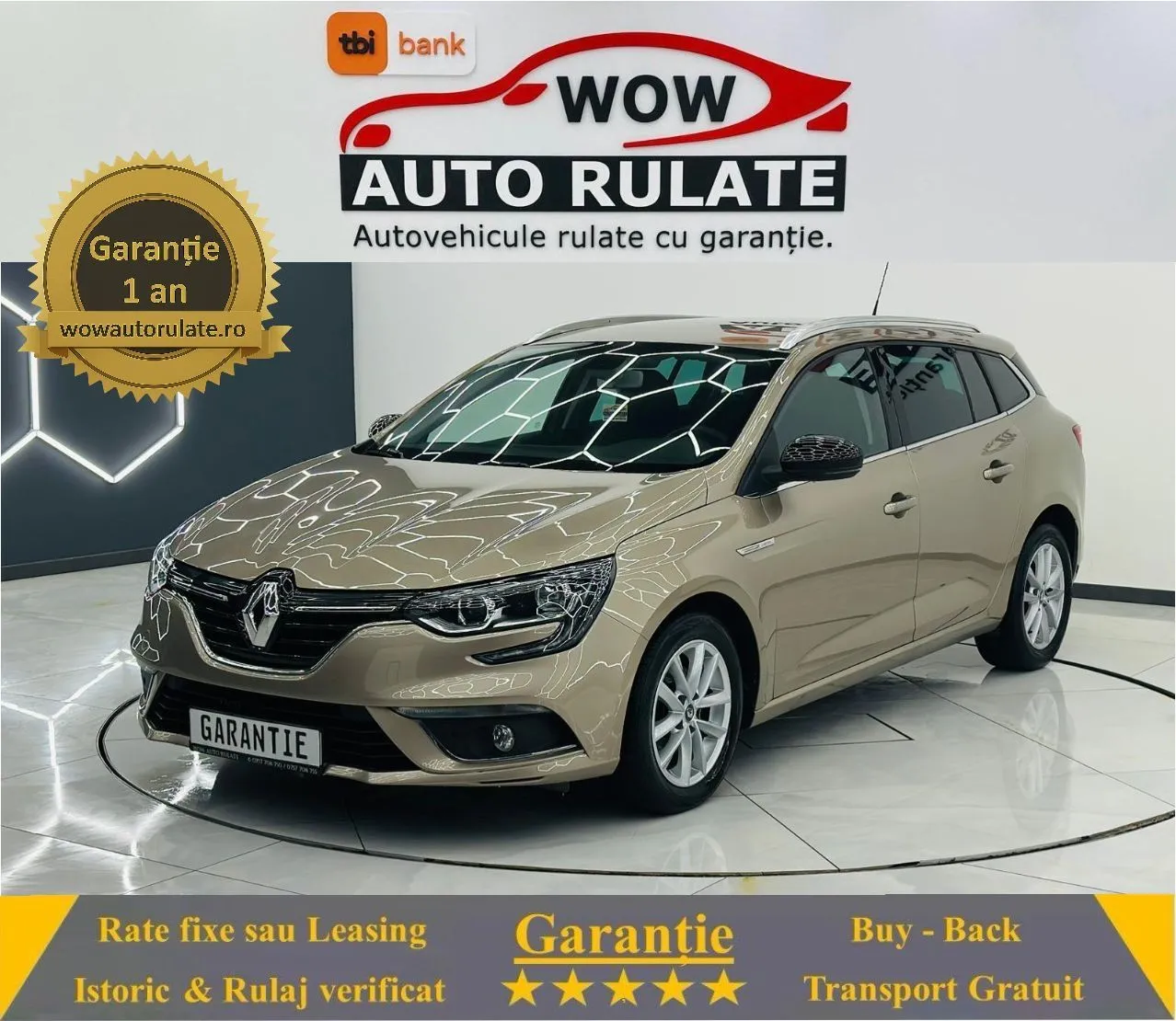 RENAULT MEGANE 2018 1.2i E6 Garantie 12 Luni Rate Avans 0 Doar Cu Buletinul 2018 - WOW Auto Rulate