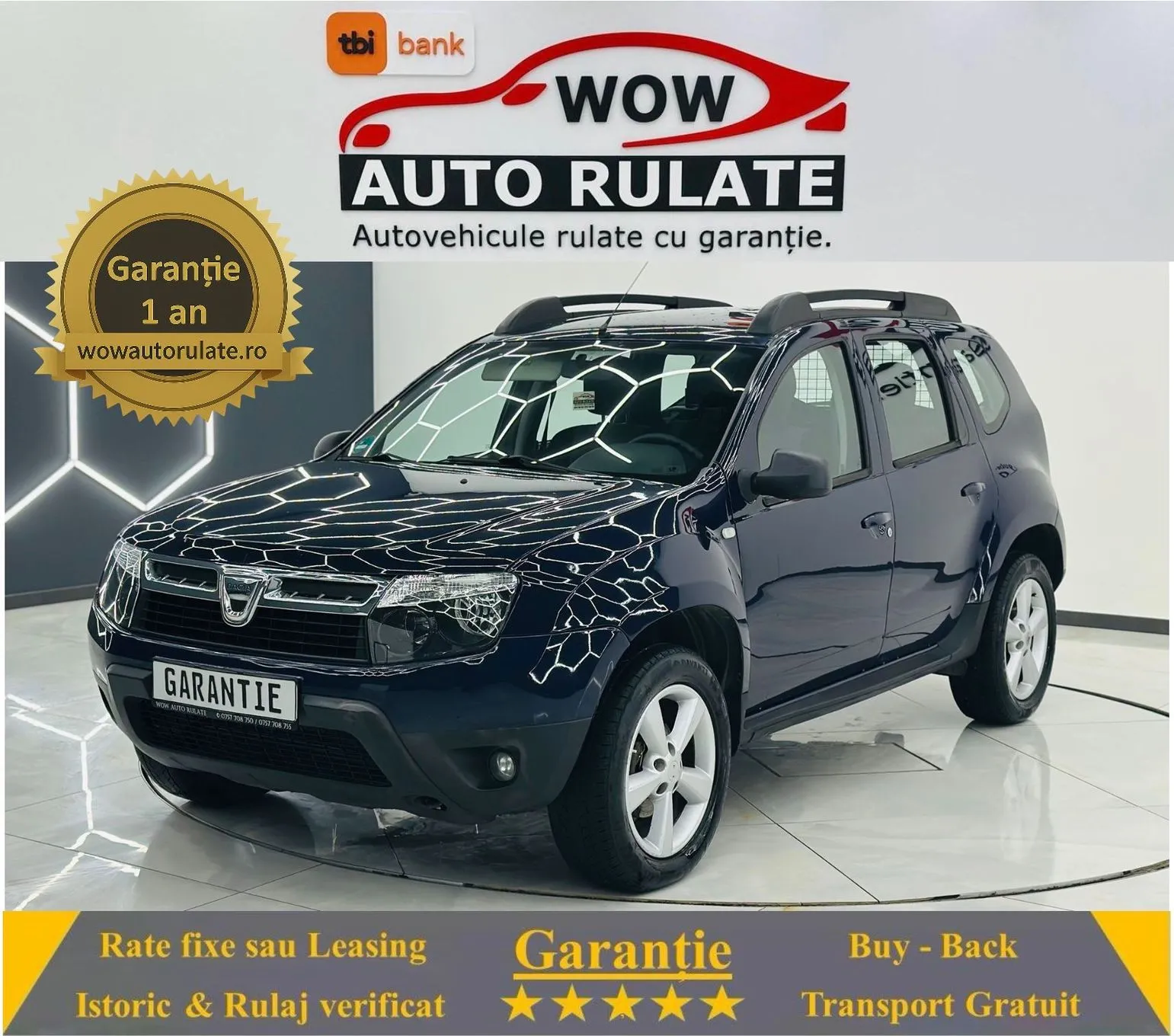DACIA DUSTER 2013 1.5D E5 4x4 Garantie 12 Luni Rate Avans 0 Doar Cu Buletinul 2013 - WOW Auto Rulate