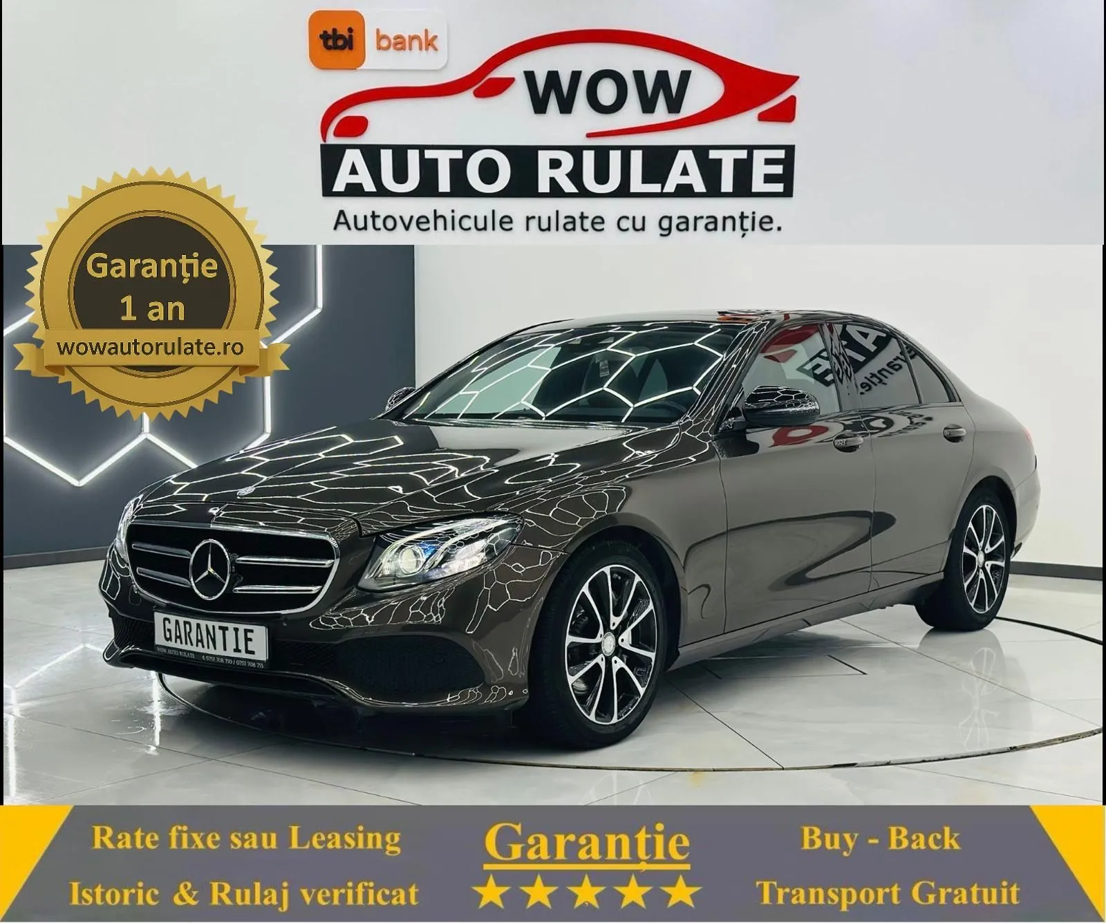 MERCEDESBENZ E 2016 2.0D E6 Garantie 12 Luni Rate Avans 0 Doar Cu Buletinul 2016 - WOW Auto Rulate