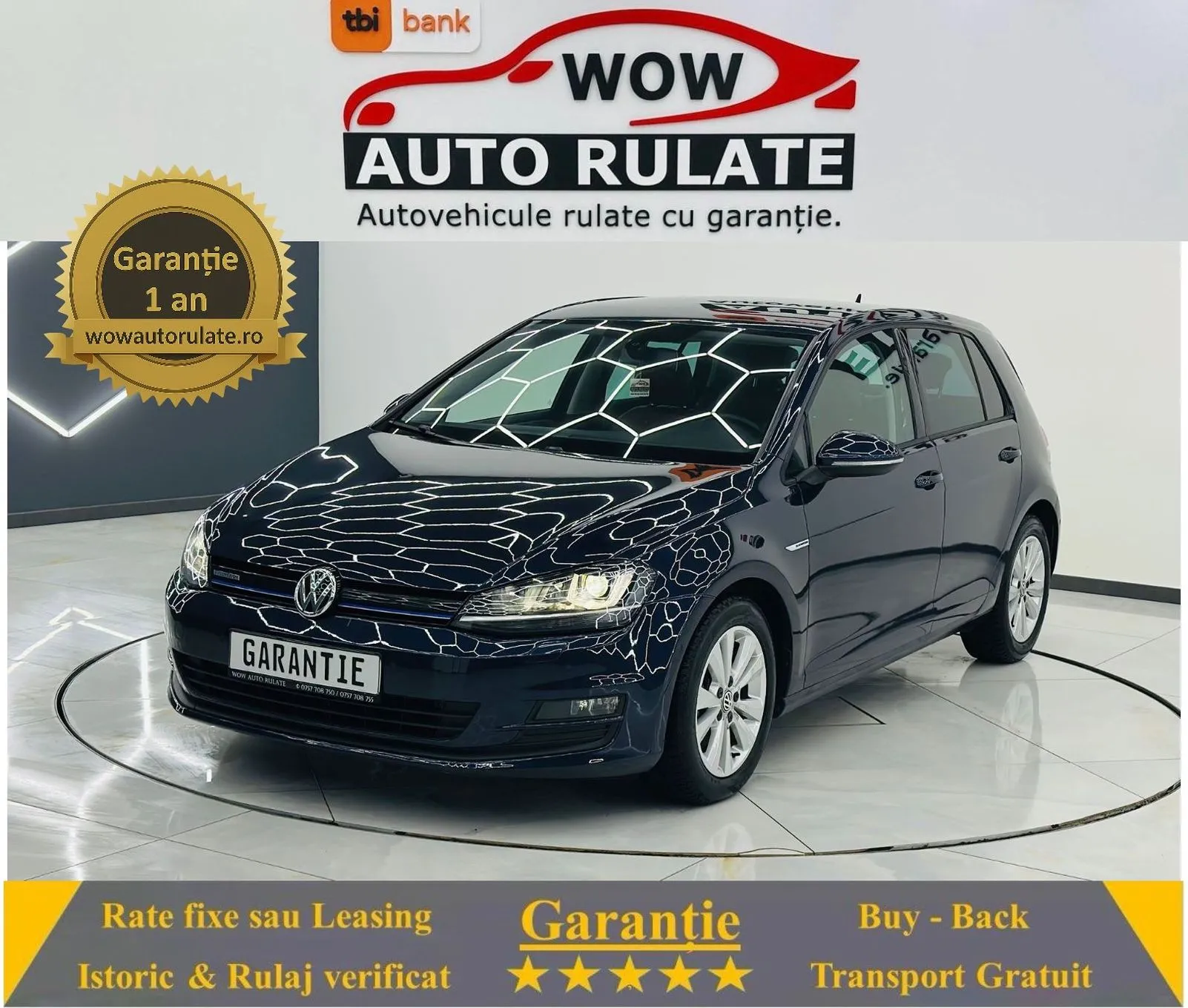 VOLKSWAGEN GOLF 2014 1.6D E5 Garantie 12 Luni Rate Avans 0 Doar Cu Buletinul 2014 - WOW Auto Rulate