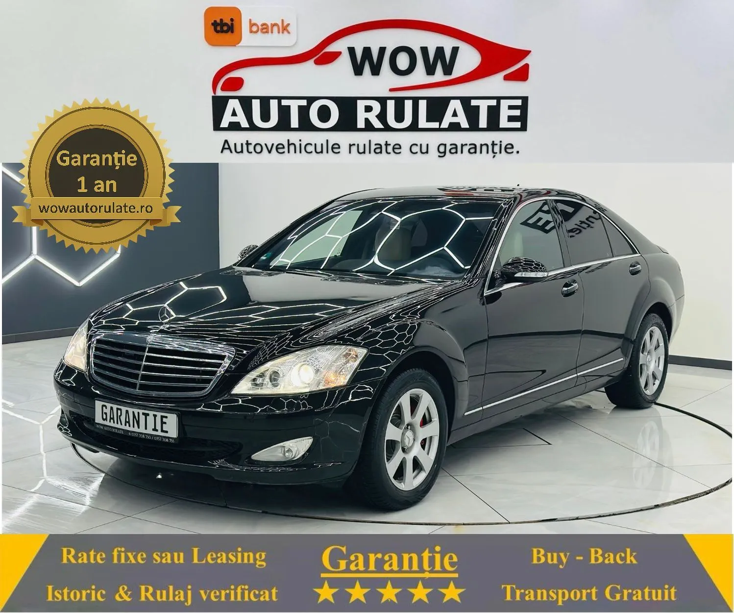 MERCEDESBENZ S 2007 3.0D E4 Garantie 12 Luni Rate Avans 0 Doar Cu Buletinul 2007 - WOW Auto Rulate