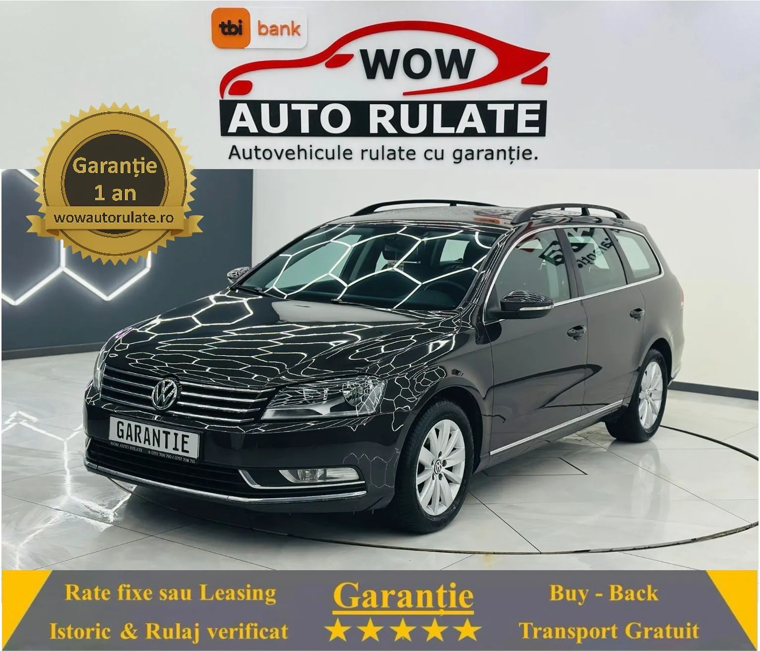 VOLKSWAGEN PASSAT 2011 1.6D E5 Garantie 12 Luni Rate Avans 0 Doar Cu Buletinul 2011 - WOW Auto Rulate