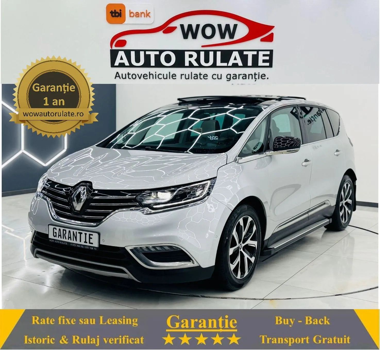 RENAULT ESPACE 2018 1.6D E6 7 Locuri Garantie 12 Luni Rate Avans 0 Doar Cu Buletinul 2018 - WOW Auto Rulate
