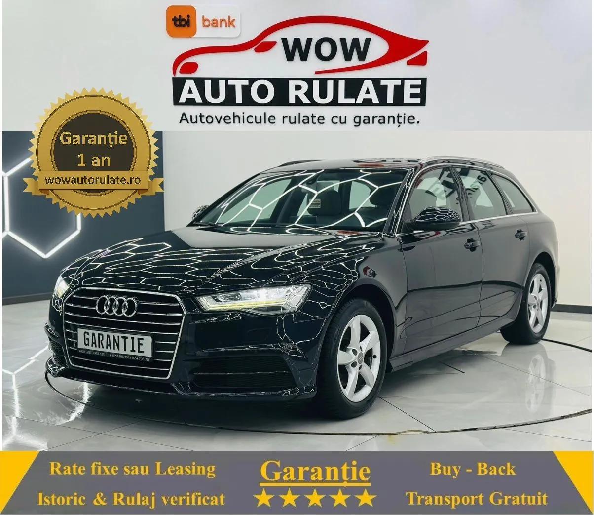 AUDI A6 2018 2.0D E6 Garantie 12 Luni Rate Avans 0 Doar Cu Buletinu 2018 - WOW Auto Rulate