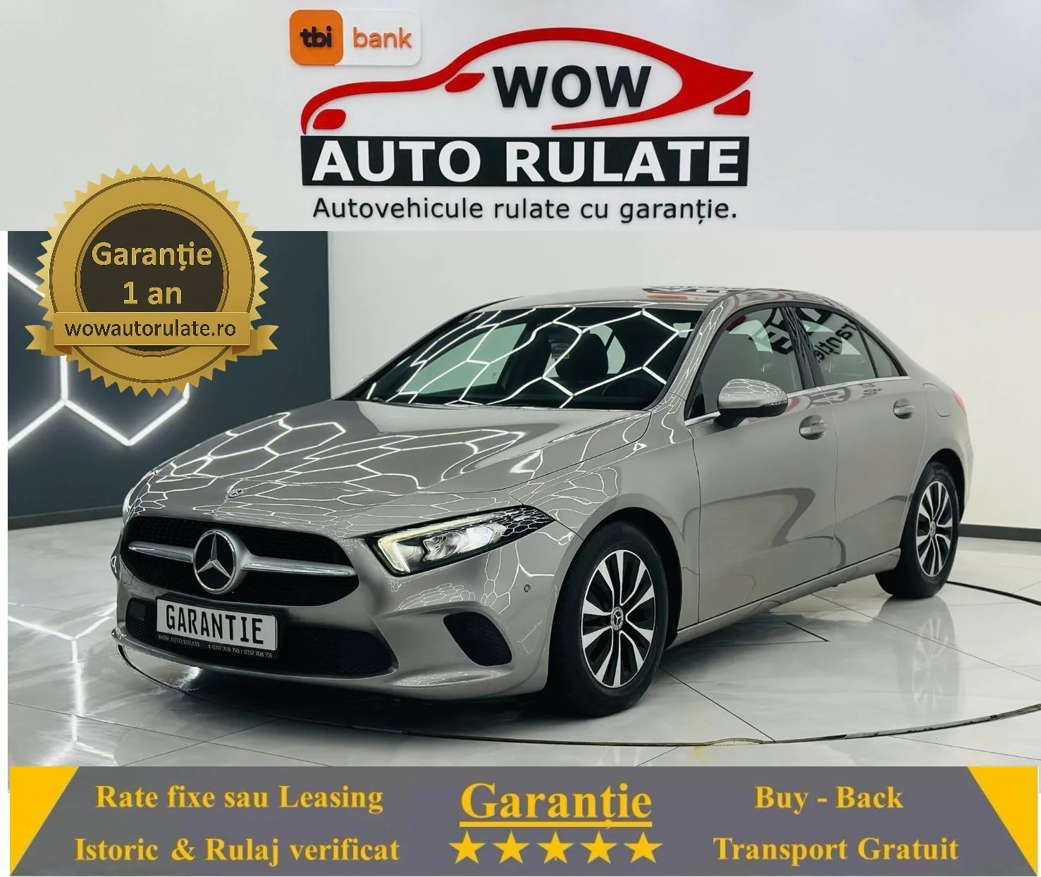 MERCEDESBENZ A-180 2019 1.5D E6 Garantie 12 Luni Rate Avans 0 Doar Cu Buletinul 2019 - WOW Auto Rulate