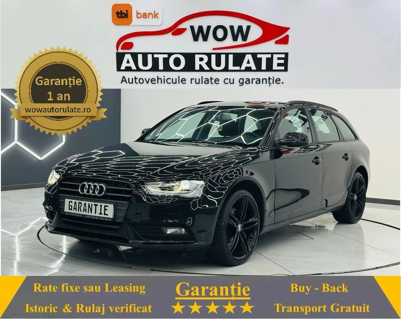 AUDI A4 2014 2.0D E5 Garantie 12 Luni Rate Avans 0 Doar Cu Buletinul 2014 - WOW Auto Rulate