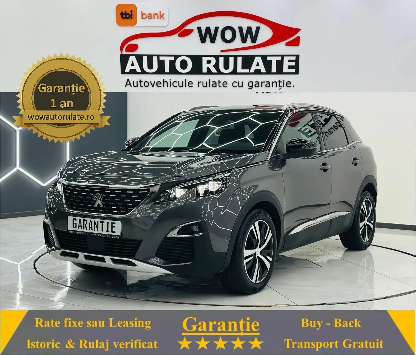 PEUGEOT 3008 2017 1.2i E6 Garantie 12 Luni Rate Avans 0 Doar cu Buletinul 2017 - WOW Auto Rulate