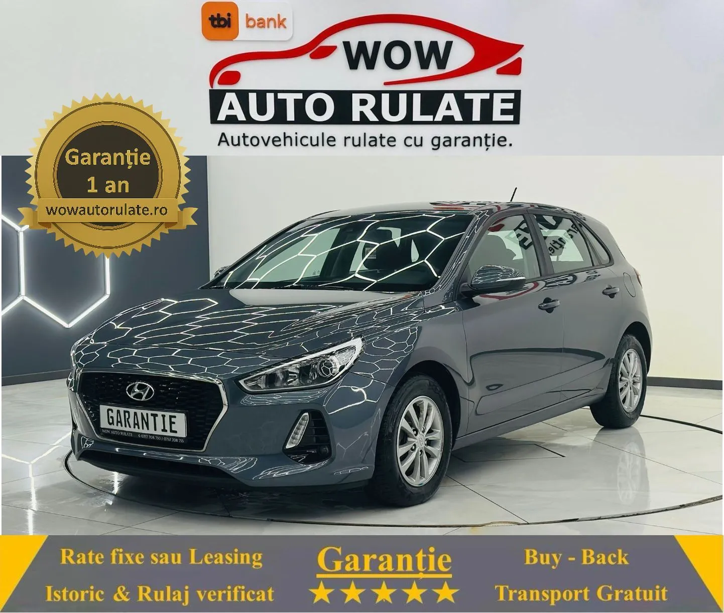 HYUNDAI I30 2019 1.6D E6 Garantie 12 Luni Rate Avans 0 Doar Cu Buletinul 2019 - WOW Auto Rulate