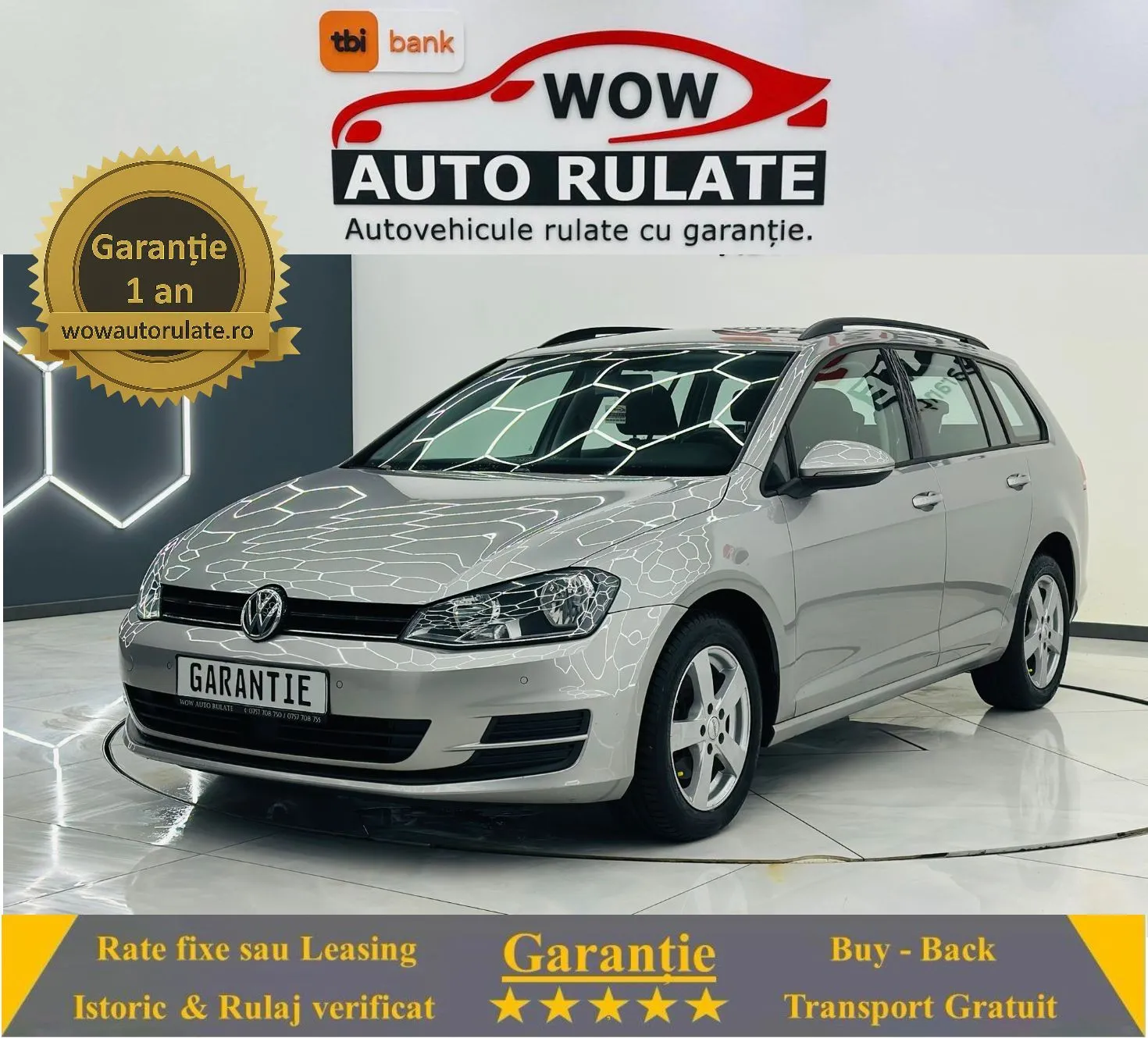 VOLKSWAGEN GOLF 2014 1.6D E5 Garantie 12  Luni Rate Avans 0 Doar Cu Buletinul 2014 - WOW Auto Rulate