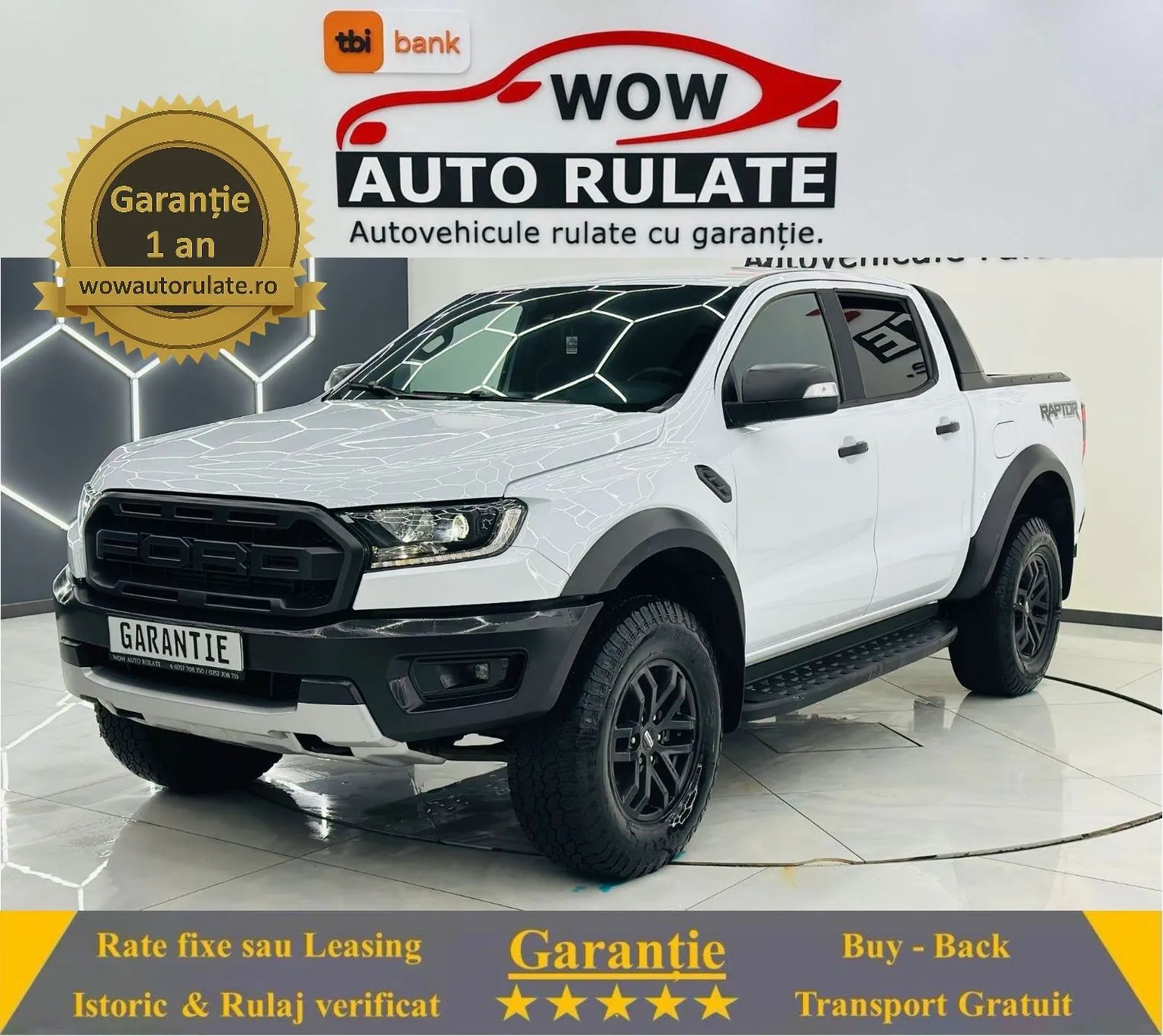 FORD RANGER 2021 2.0D E6 4X4 RAPTOR Garantie 12 Luni Rate Avans 0 Doar Cu Buletinu 2021 - WOW Auto Rulate