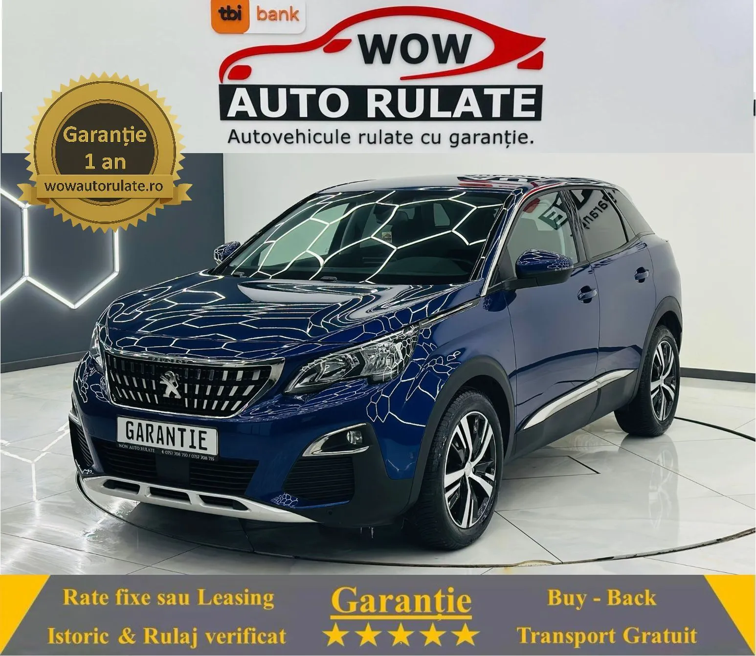 PEUGEOT 3008 2017 1.2i E6 Garantie 12 Luni Rate Avans 0 Doar Cu Buletinul 2017 - WOW Auto Rulate