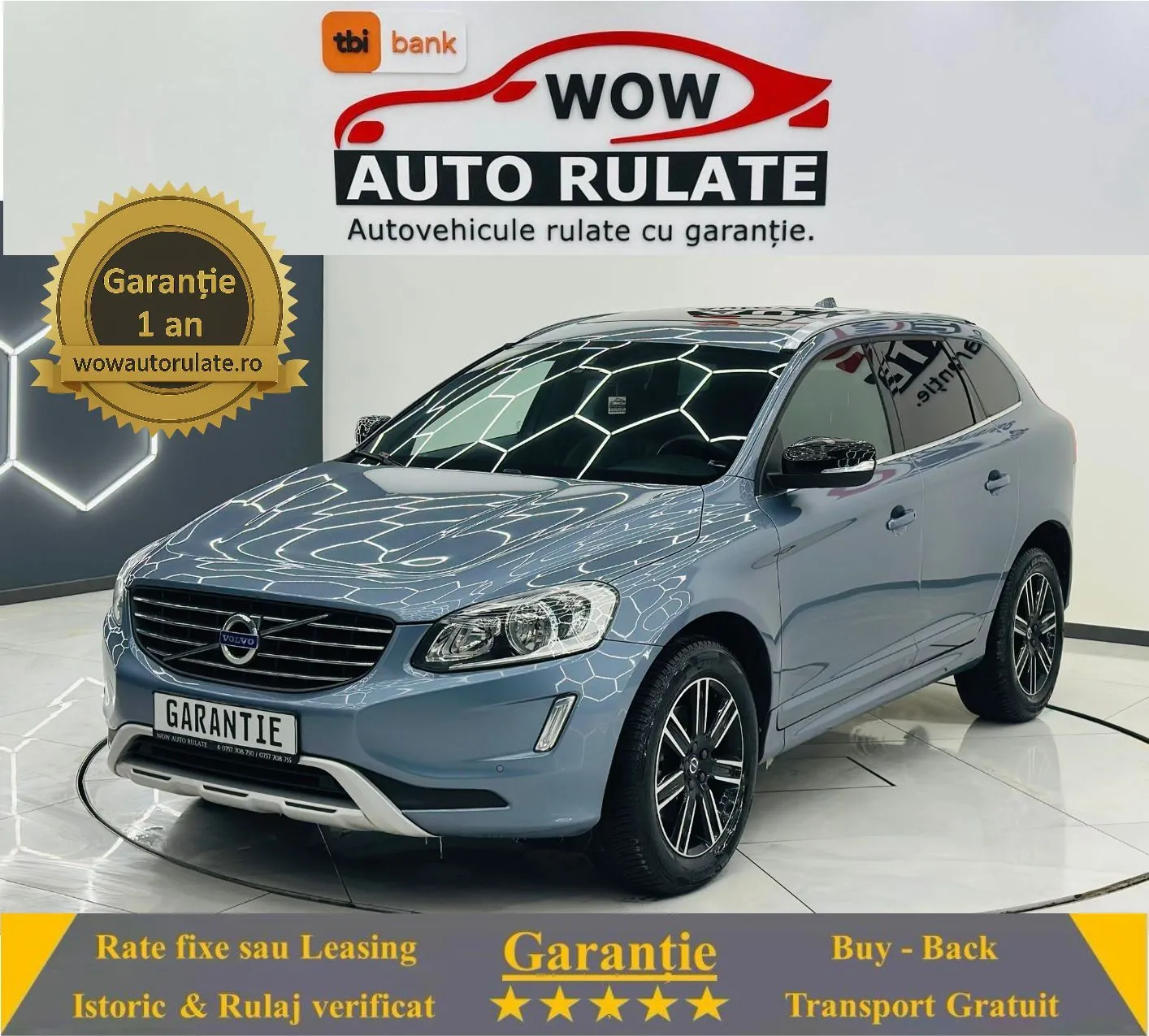 VOLVO Xc-60 2017 2.0D E6 Garantie 12 Luni Rate Avans 0 Doar Cu Buletinul 2017 - WOW Auto Rulate