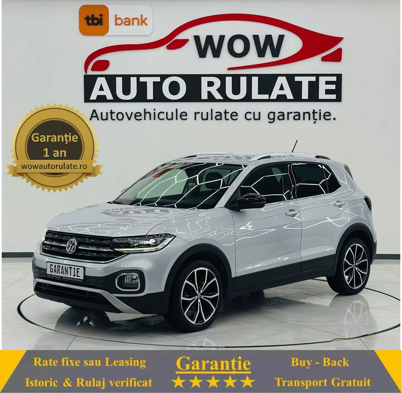 VOLKSWAGEN T-cross 2020 1.5i E6 Garantie 12 Luni Rate Avans 0 Doar Cu Buletinul 2020 - WOW Auto Rulate