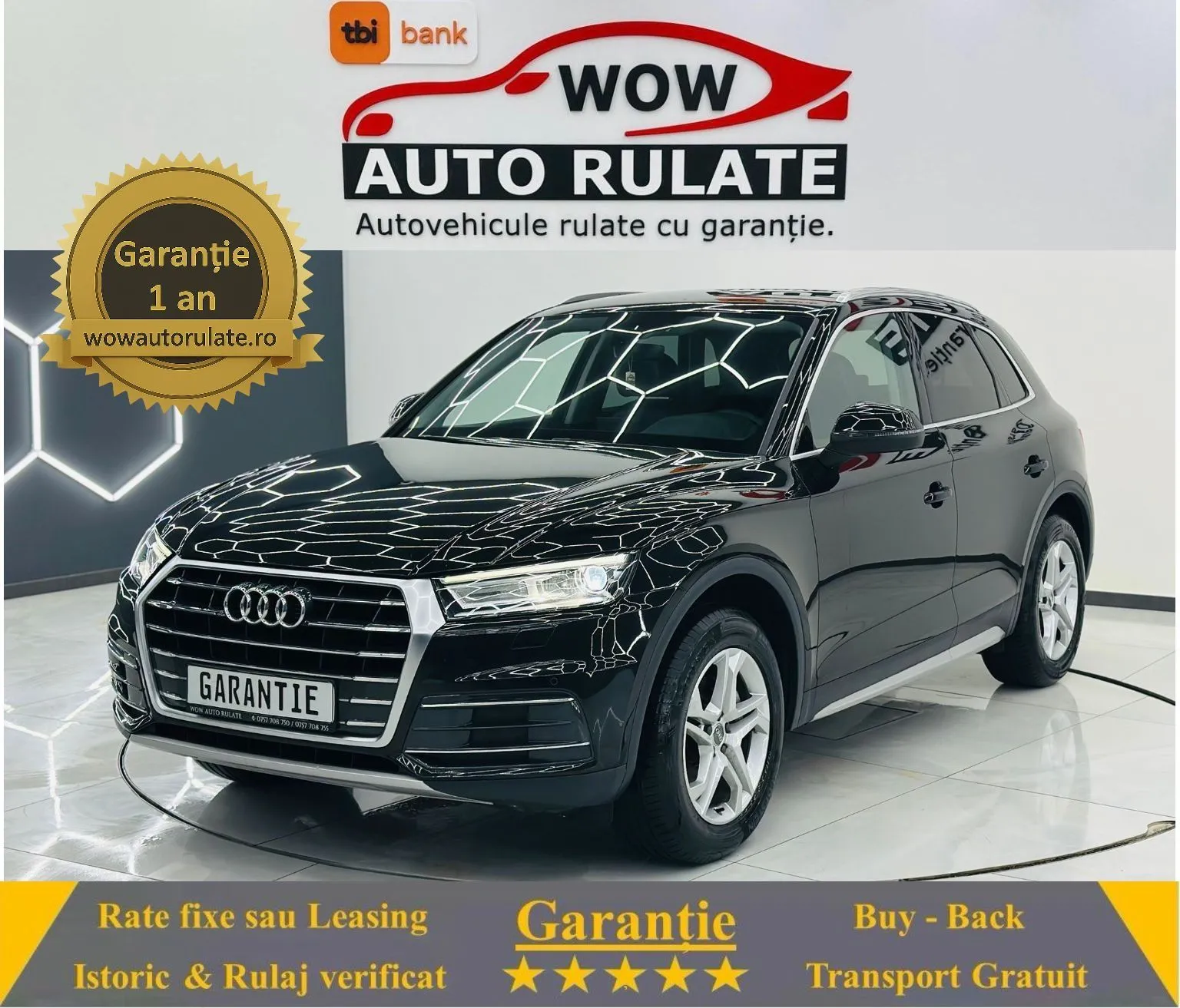 AUDI Q5 2017 2.0D E6 Garantie 12 Luni Rate Avans 0 Doar Cu Buletinul 2017 - WOW Auto Rulate