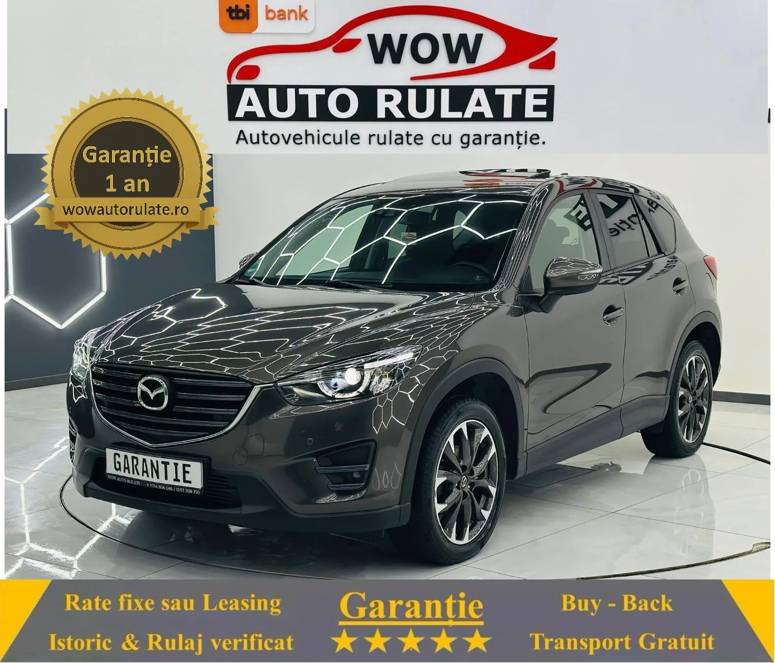 MAZDA CX-5 2015 2.2D E6 4x4 Garantie 12 Luni Rate Avans 0 Doar Cu Buletinul 2015 - WOW Auto Rulate