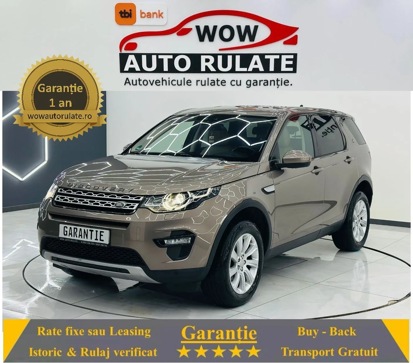 LANDROVER DISCOVERY-SPORT 2016 2.0D E6 4x4 Garantie 12 Luni Rate Avans 0 Doar Cu Buletinul 2016 - WOW Auto Rulate