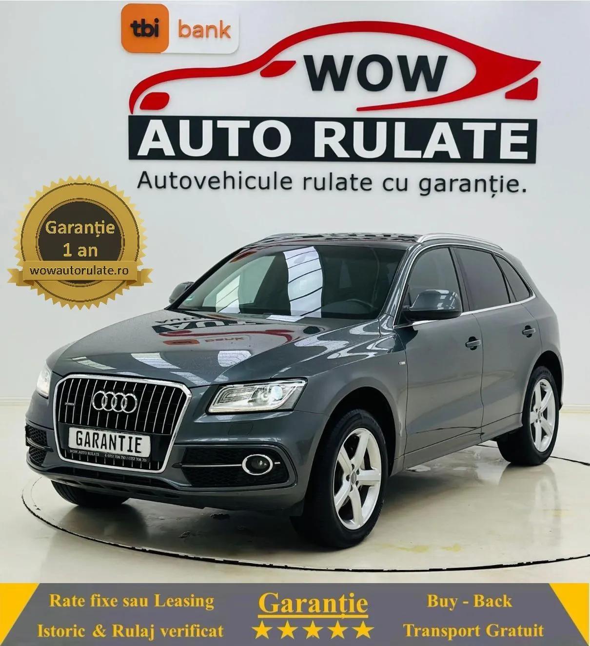 AUDI Q5 2013 2.0D E5 4x4 RATE AVANS 0 Doar Cu Buletinul 2013 - WOW Auto Rulate