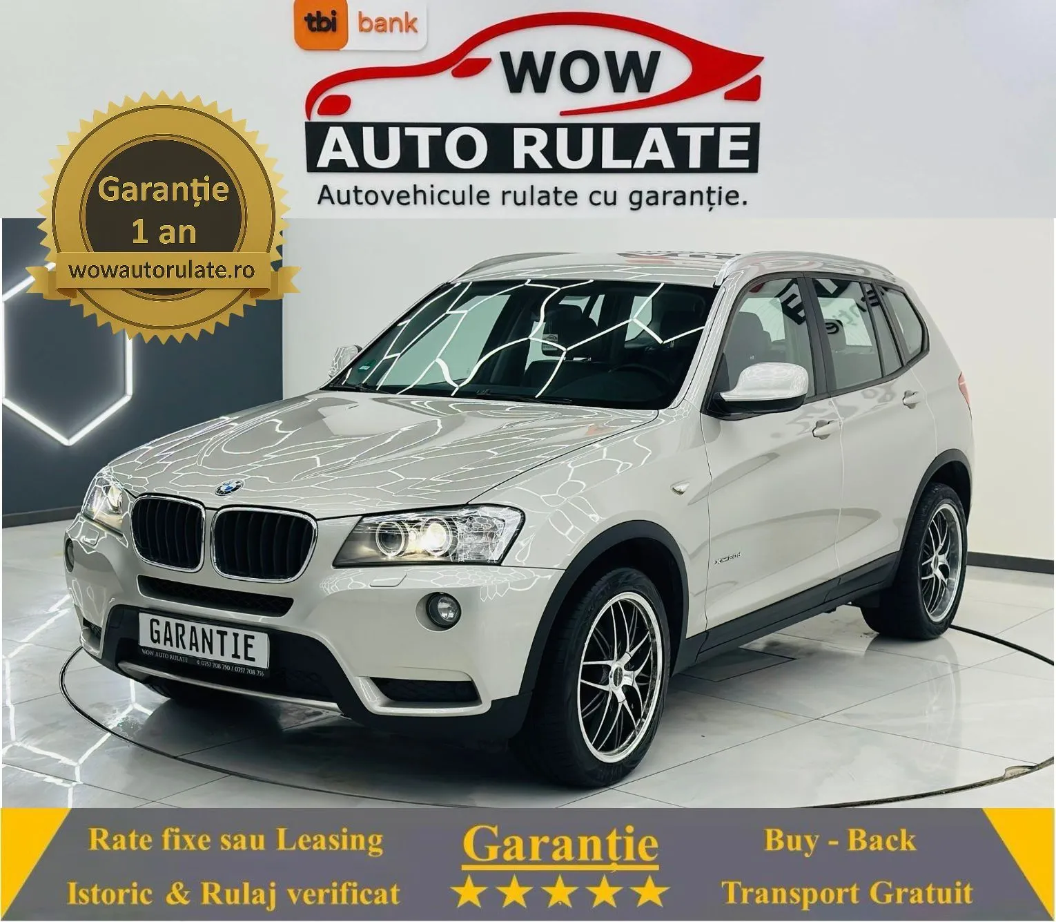 BMW X3 2014 2.0D E5 4x4 Garantie 12 Luni Rate Avans 0 Doar Cu Buletinul 2014 - WOW Auto Rulate