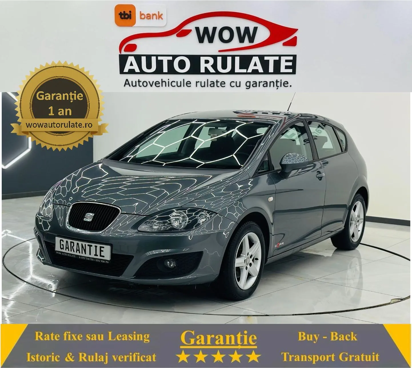 SEAT LEON 2012 1.6D E5 Garantie 12 Luni Rate Avans 0 Doar Cu Buletinul 2012 - WOW Auto Rulate