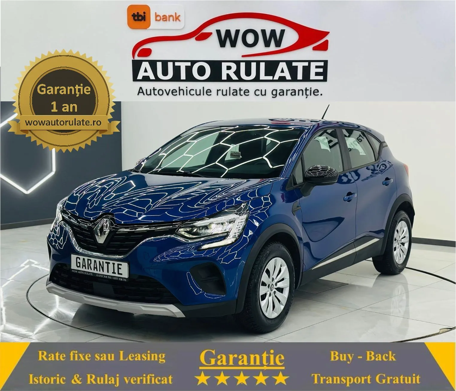 RENAULT CAPTUR 2020 1.0i E6 Garantie 12 Luni Rate Avans 0 Doar Cu Buletinul 2020 - WOW Auto Rulate