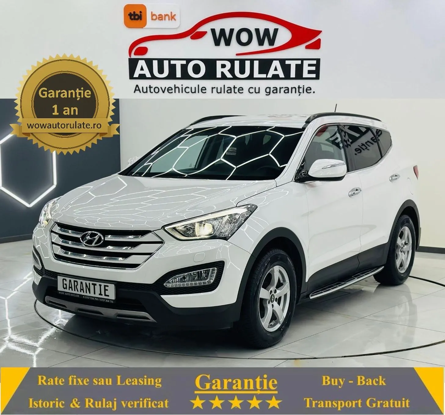 HYUNDAI SANTA-FE 2013 2.0D E6 4x4 Garantie 12 Luni Rate Avans 0 Doar Cu Buletinul 2013 - WOW Auto Rulate