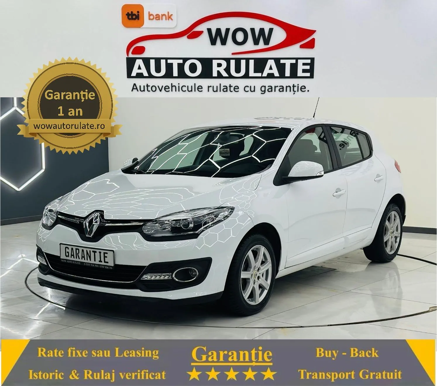 RENAULT MEGANE 2014 1.5D E5 Garantie  12 Luni Rate Avans 0 Doar  Cu Buletinul 2014 - WOW Auto Rulate