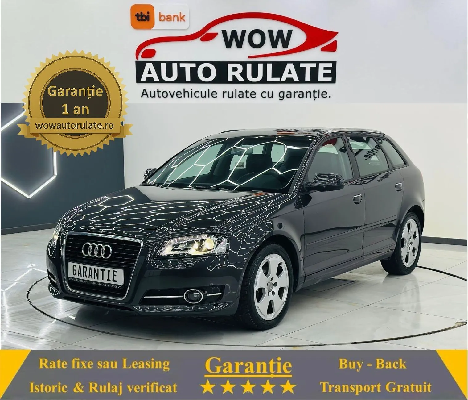 AUDI A3 2012 1.6D E5 Garantie 12Luni Rate Avans 0 Doar Cu Buletinul 2012 - WOW Auto Rulate