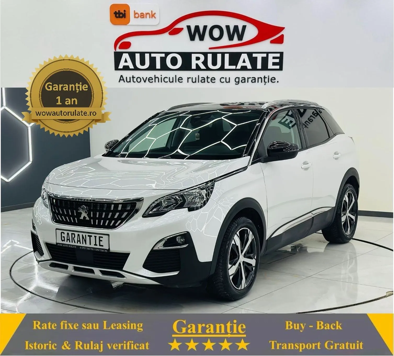 PEUGEOT 3008 2018 1.2i E6  Garantie 12 Luni Rate AVans 0 Daor Cu Buletinul 2018 - WOW Auto Rulate