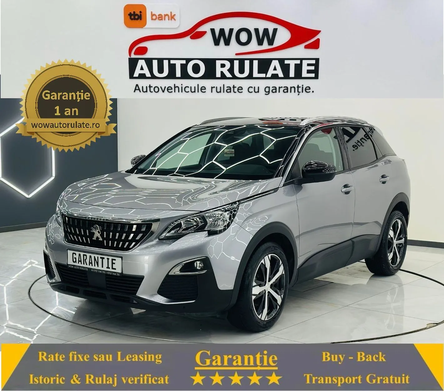 PEUGEOT 3008 2017 1.2i E6 Garantie 12 Luni Rate Avans 0 Doar Cu Buletinul 2017 - WOW Auto Rulate