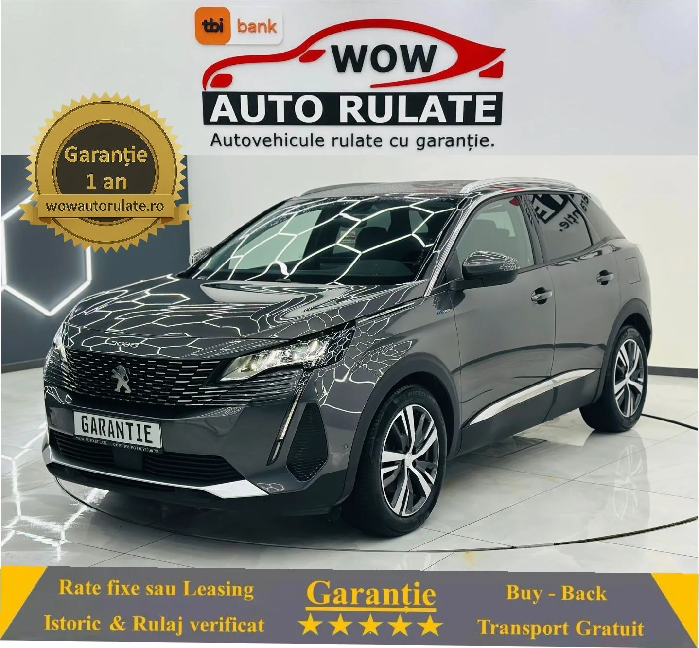 PEUGEOT 3008 2021 1.6i HYBRID E6 Garantie 12 Luni Rate Avans 0 Doar Cu Buletinul 2021 - WOW Auto Rulate