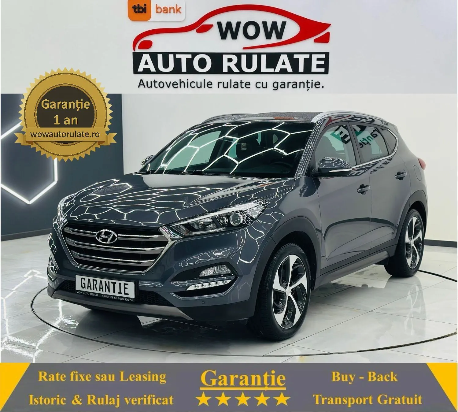 HYUNDAI TUCSON 2016 1.7D E6 Garantie 12 Luni Rate Avans 0 Doar Cu Buletinul 2016 - WOW Auto Rulate