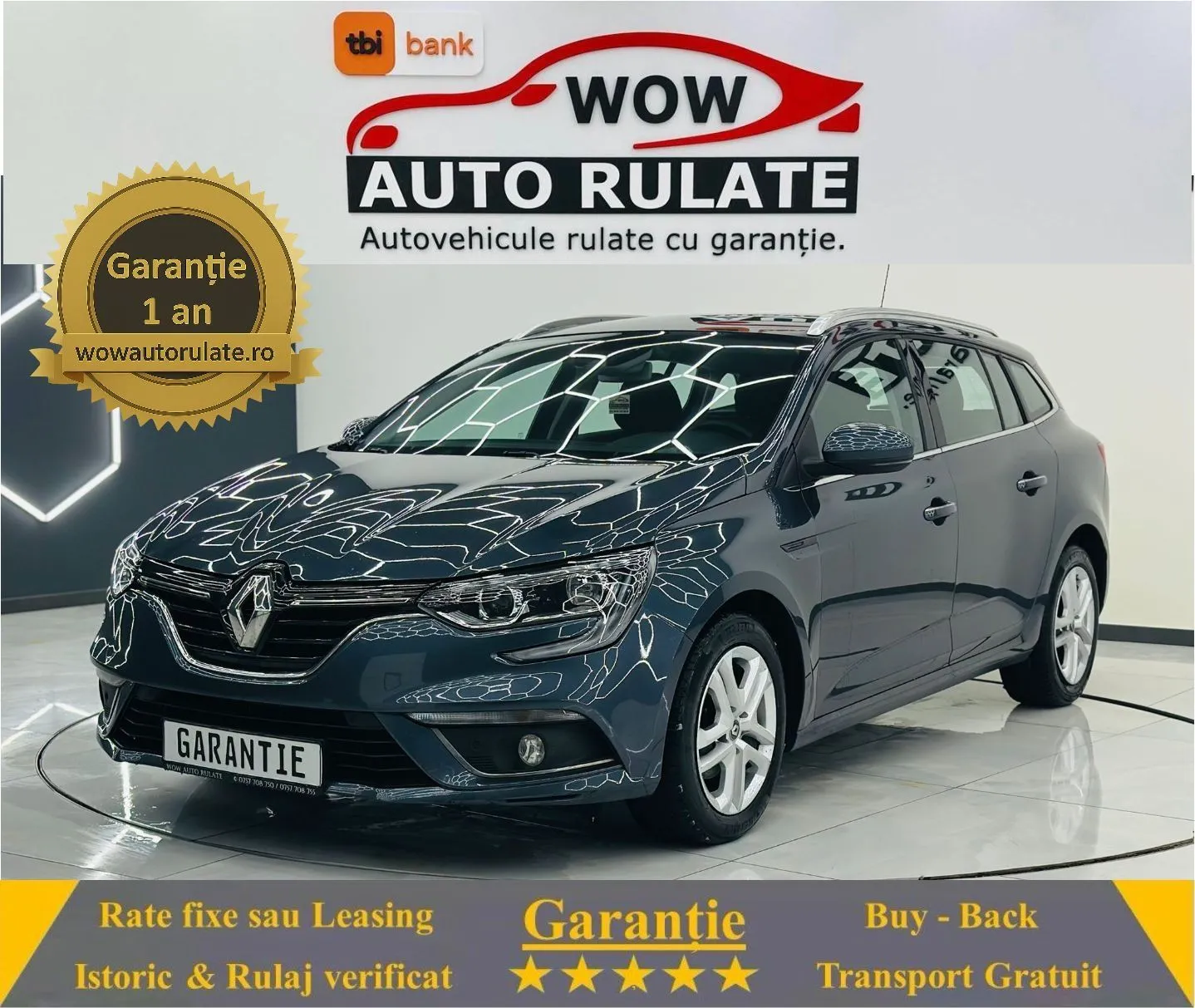 RENAULT MEGANE 2019 1.5D E6 Garantie 12 Luni Rate Avans 0 Doar Cu Buletinul 2019 - WOW Auto Rulate