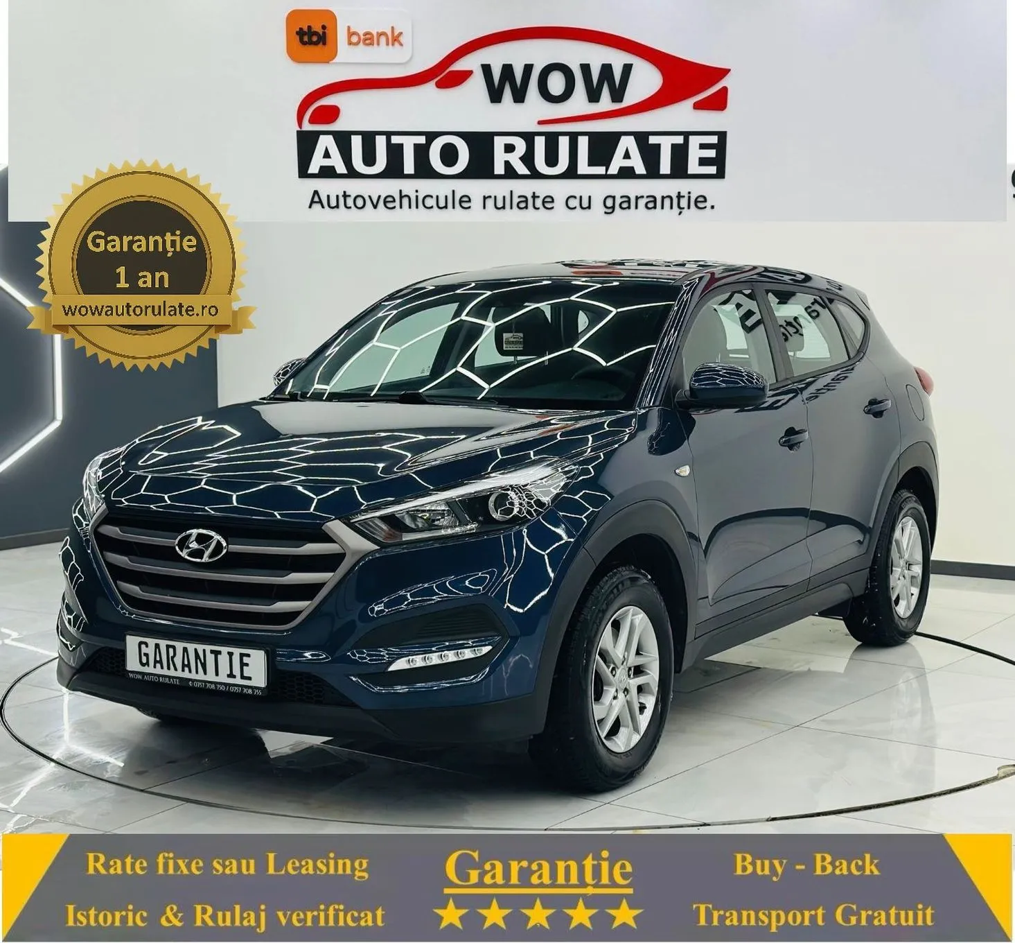 HYUNDAI TUCSON 2017 1.6I E6 Garantie 12 Luni Rate Avans 0 Doar Cu Buletinul 2017 - WOW Auto Rulate