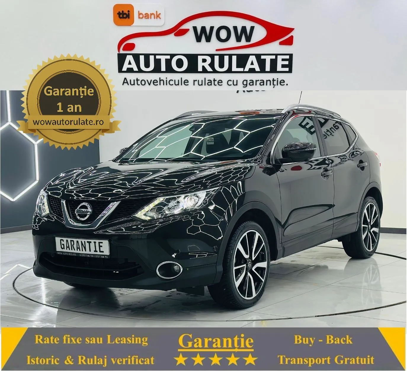 NISSAN Qashqai 2015 1.2i E6 Garantie 12 Luni Rate Avans 0 Doar Cu Buletinul 2015 - WOW Auto Rulate