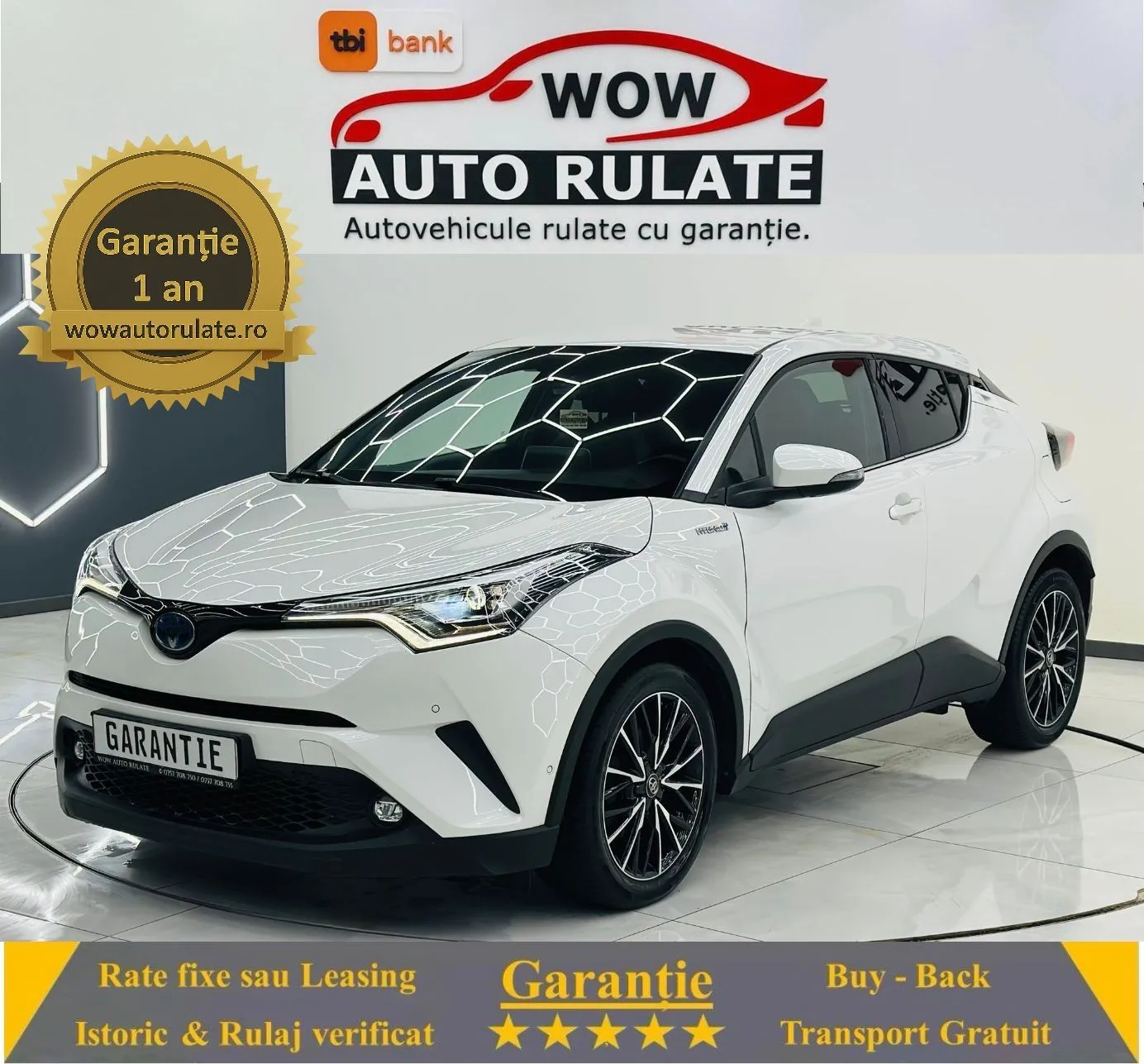 TOYOTA C-HR 2019 1.8i Hybrid E6 Garantie 12 Luni Rate Avans 0 Doar Cu Buletinul 2019 - WOW Auto Rulate